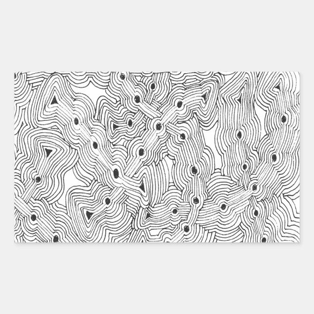 Choose A Colour Background Abstract Art Rectangular Sticker (Front)