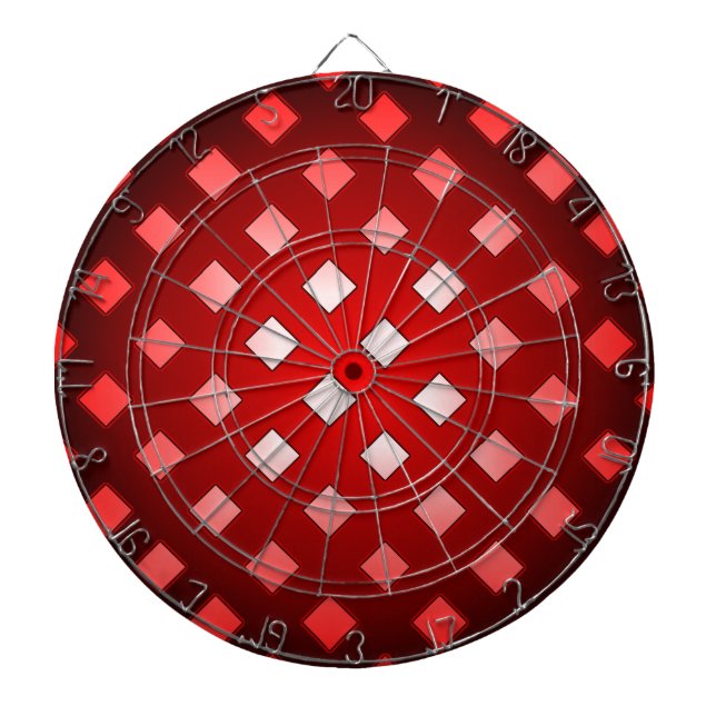 Choose A Colour Black Checks Abstract Dartboard (Front)