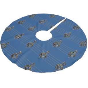 Choose a Colour Embossed Look Treble Clef and Hear Brushed Polyester Tree Skirt