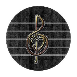 Choose a Colour Embossed Look Treble Clef and Hear Cutting Board
