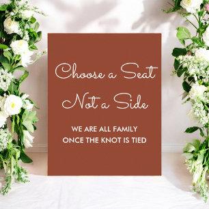 Choose a Seat Terracotta Wedding Poster