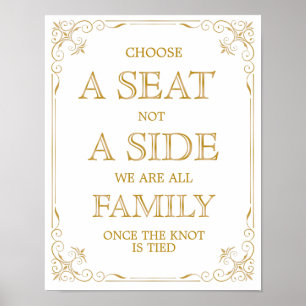 Choose A Seat Wedding Sign Gatsby Art Deco