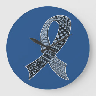 Choose Any Colour Cancer Disease Awareness Ribbon Large Clock