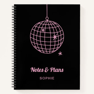 Choose Any Colour   Hand-Drawn Disco Ball Notebook