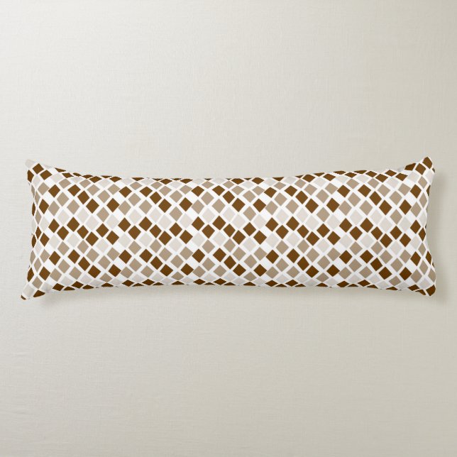 Choose Any Colour Harlequin Diamonds Pattern Body Cushion (Front)