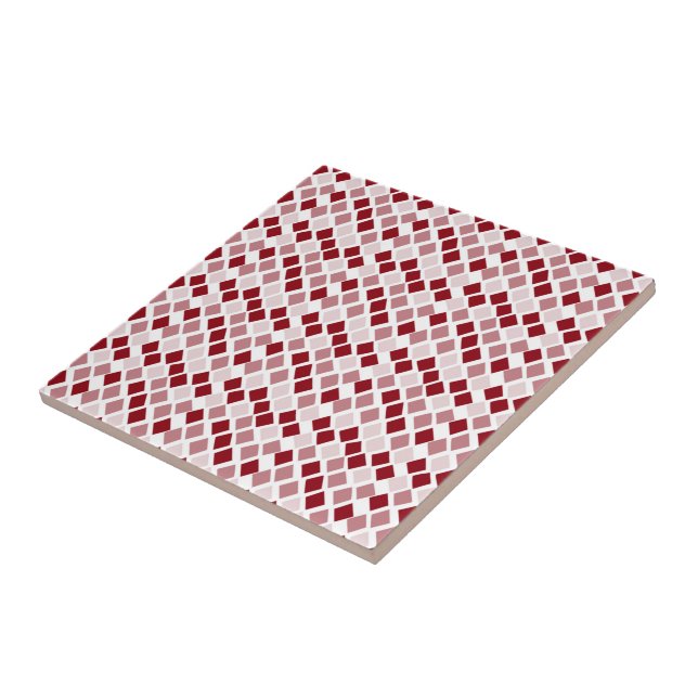 Choose Any Colour Harlequin Diamonds Pattern Ceramic Tile (Side)