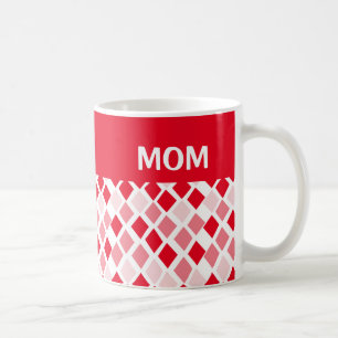 Choose Any Colour Harlequin Diamonds Pattern Coffee Mug