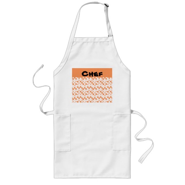 Choose Any Colour Harlequin Diamonds Pattern Long Apron (Front)