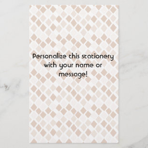 Choose Any Colour Harlequin Diamonds Pattern Stationery