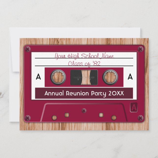 Choose Any Colour High School Reunion Party Invitation (Front)