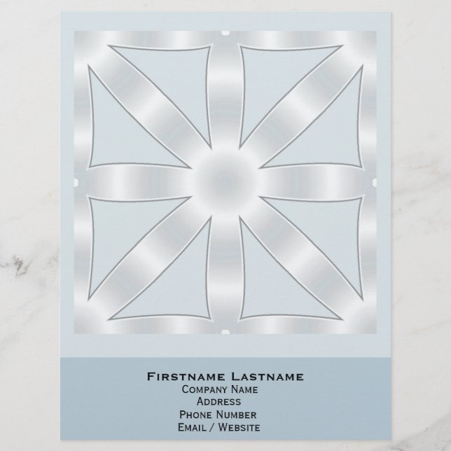 Choose Any Colour Repeated Star Pattern Customized Letterhead (Front)