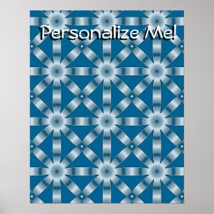 Choose Any Colour Repeated Star Pattern Poster