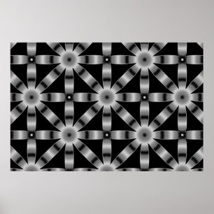 Choose Any Colour Repeated Star Pattern Poster