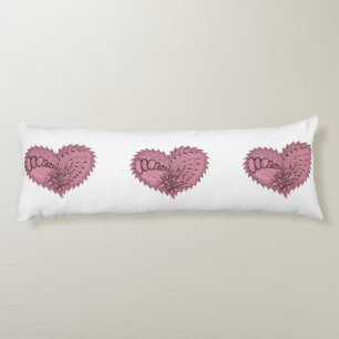 Choose Any Colour Spiky Edgy Fire Love Heart Body Cushion