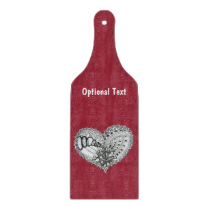 Choose Any Colour Spiky Edgy Fire Love Heart Cutting Board