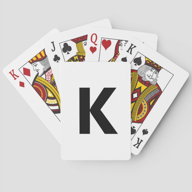 Choose Any Letter | Font: Open Sans Condensed Bold Playing Cards (Back)