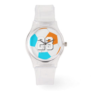 choose ANY team colors w jersey number soccer Watch
