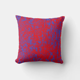 Choose back side of Red n Blue Textured Pillow