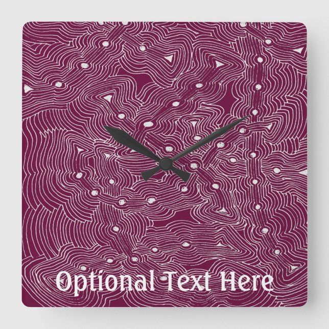Choose Background Colour Abstract Art Square Wall Clock (Front)