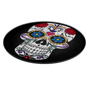 Choose Background Colour Sugar Skull Celebration Cutting Board