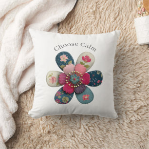 Choose Calm Positive Affirmation Throw Pillow