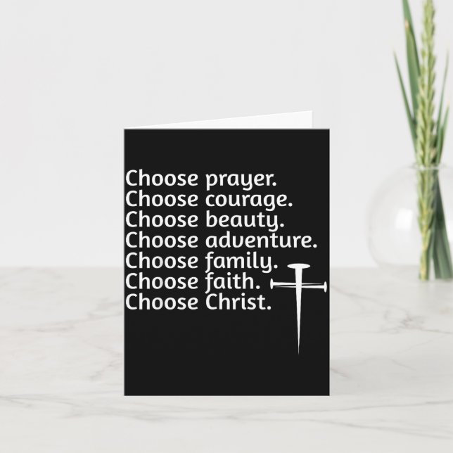 Choose Christ Prayer Courage Beauty Family, Advent Card (Front)