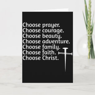 Choose Christ Prayer Courage Beauty Family, Advent Card