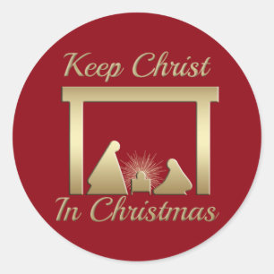 Choose Colour Keep Christ In Christmas Stickers