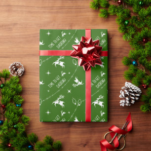 Choose Colour Reindeer Twinkle Lights Dashing Gree Wrapping Paper