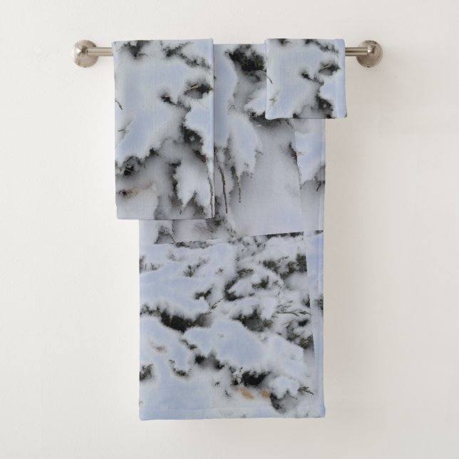 Choose Colour Snow Camo Bath Towel Set (Insitu)