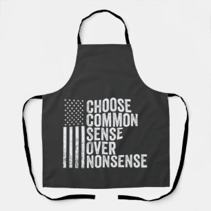 Choose Common Sense Over Nonsense Harris Walz Apron