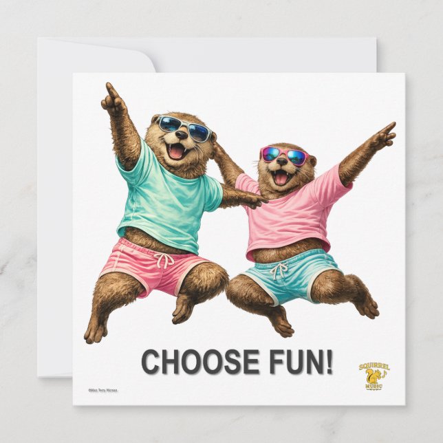 Choose Fun Otter Duo Card (Front)
