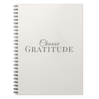 Choose Gratitude – Minimal Typography Design Notebook