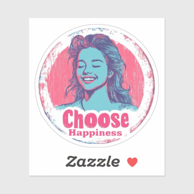 Choose Happiness Motivational Sticker (Sheet)