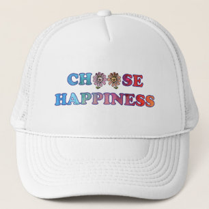 Choose Happiness Rainbow Trucker Hat