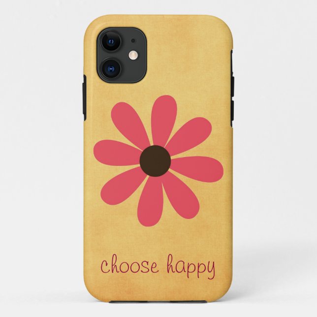 Choose Happy Affirmation Case-Mate iPhone Case (Back)