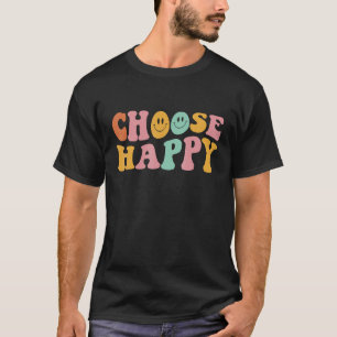 Choose Happy Cute Smile Face Pastel Positive Aesth T-Shirt