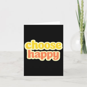 Choose Happy - Happiness Minimalist Retro Card