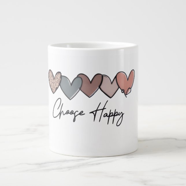 Choose Happy Heart Mug Design (Front)
