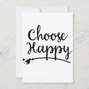 Choose Happy Ink vintage. Invitation