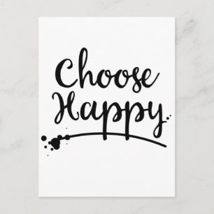 Choose Happy Ink vintage. Postcard