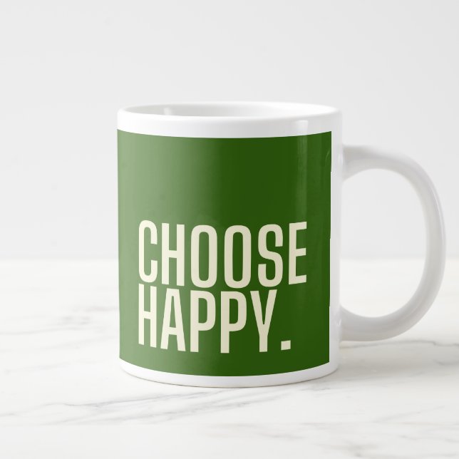 choose happy. Jumbo Mug (Right)