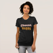 Choose Happy Retro Lettering Graphic Tee T-Shirt (Front Full)