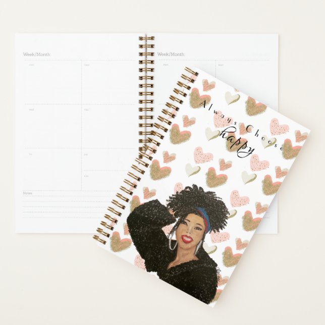 Choose Happy Spiral Planner (Display)