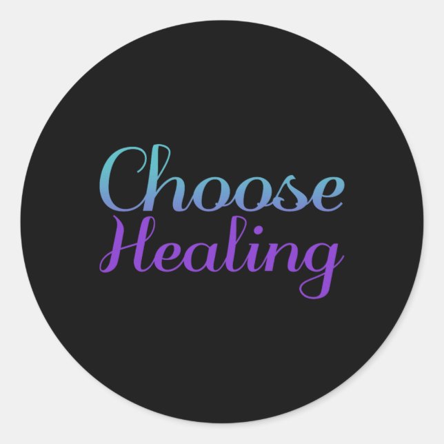 Choose Healing Prevention Design Classic Round Sticker (Front)