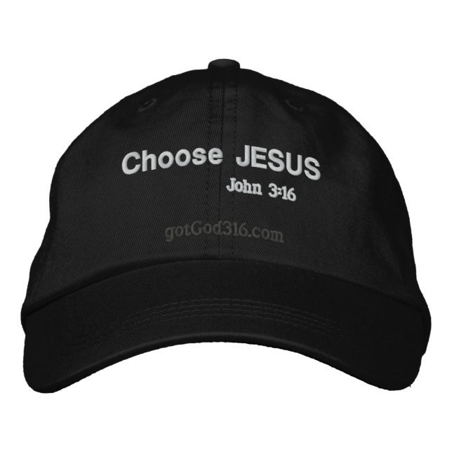 Choose JESUS gotGod316.com Wool Embroidered Hat (Front)