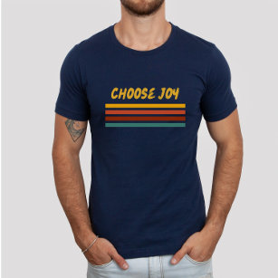 Choose Joy Bible Verse Colourful Retro Christian T-Shirt