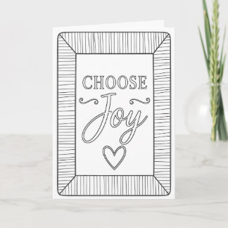Choose Joy Colour Me Card