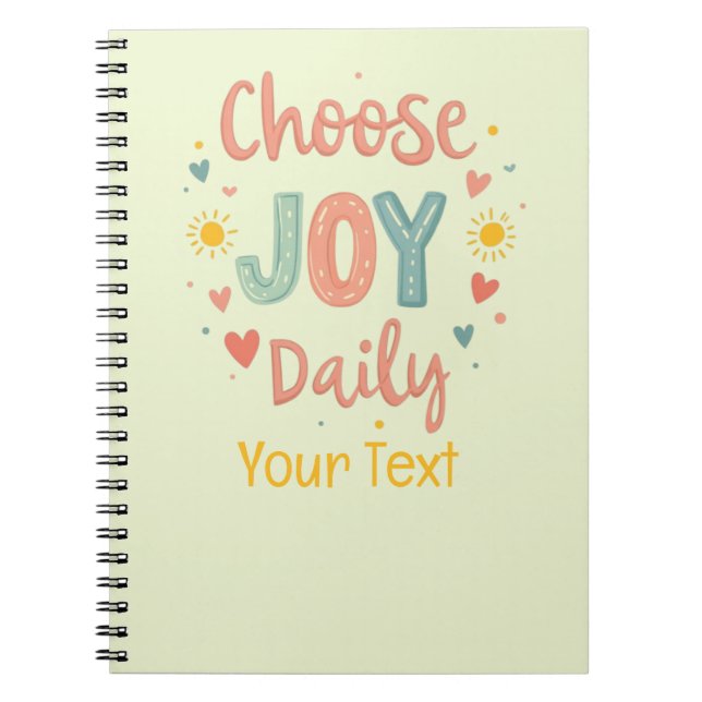 Choose Joy Daily Pastel Doodle Notebook (Front)