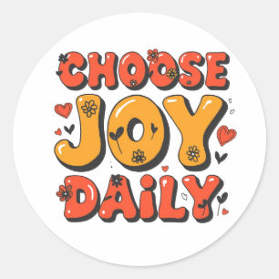 Choose Joy Daily Retro Sticker